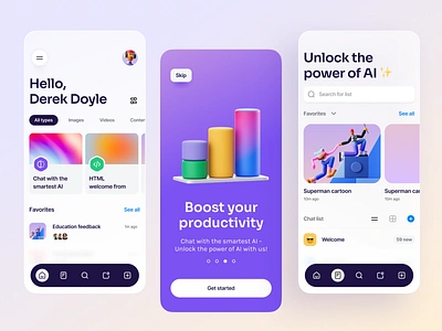 Brainwave iOS AI UI Kit - Re-colored ai app ai app ui kit ai ui kit brainwave clean figma ai kit ios ios ai kit minimal mobile mobile app phone ui ui design ui design figma ui kit uikit ux ux design web design