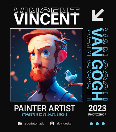 Vincent Van Gogh graphic design photoshop vangogh
