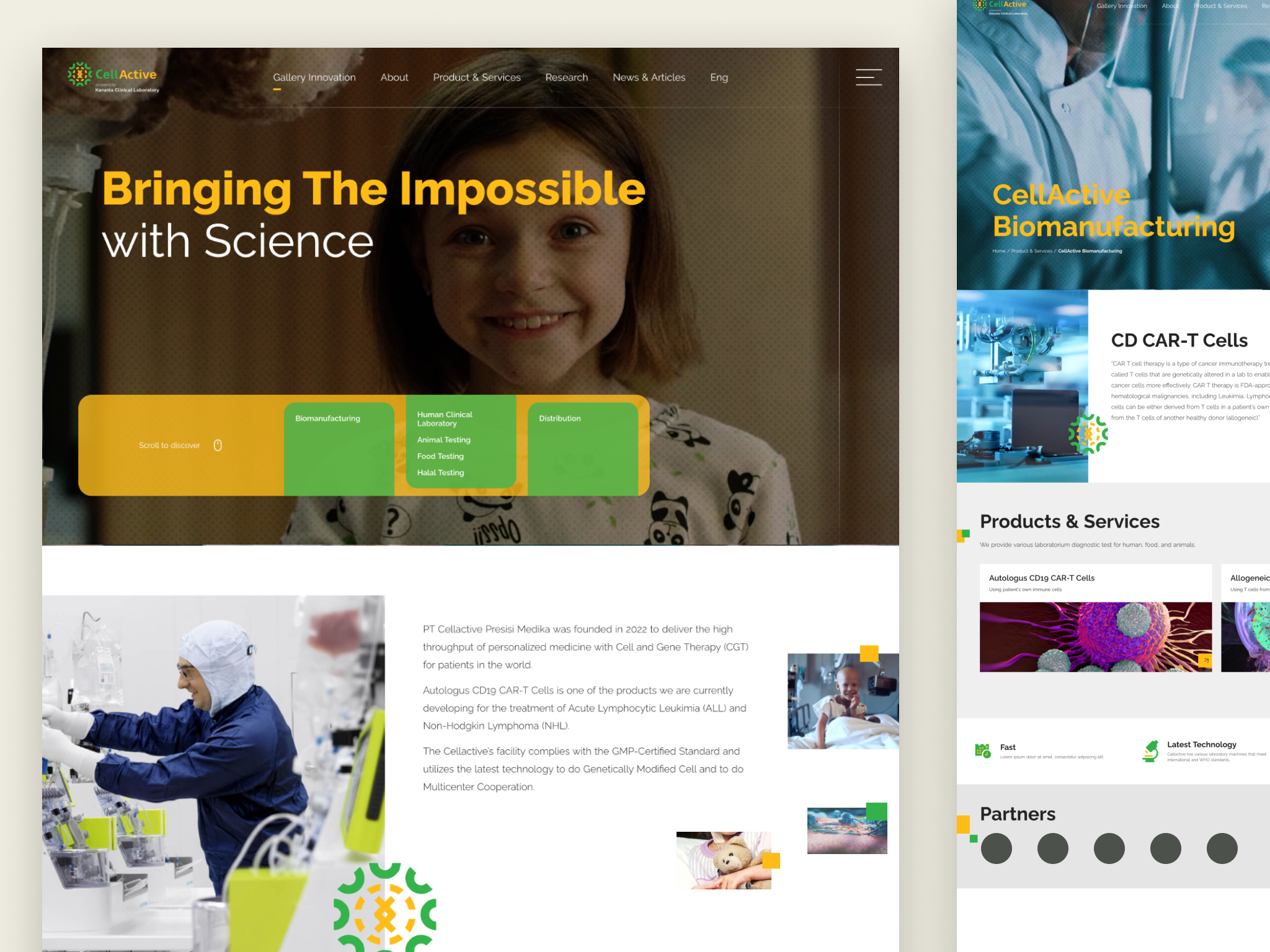 Medical-tech startup website design branding medical startup ui web design