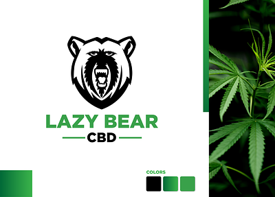 LAZY BEAR CBD Logo design | Cannabis logo | DesignoFly brand identity design branding designofly ks ajay lazy bear cbd logo design logo logo design never used premium