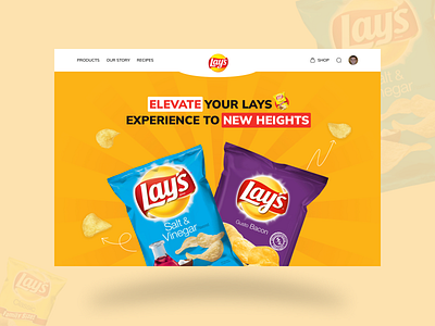 Lay's Website Landing Page 3d animation branding chips crackers design encodedots food graphic design landingpage lays logo motion graphics ui ux