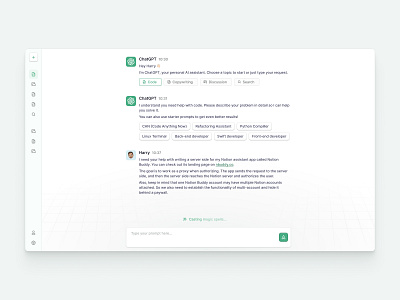 ChatGPT UI Redesign - A Fresh and Modern Look ai app assistant chatbot chatgpt conversational design fresh minimal modern redesign ui ux web