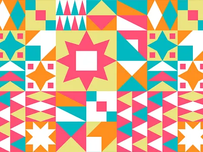 Colorful Geometric Pattern blue colorful design freepik geometric green pattern pink shape summer template white yellow