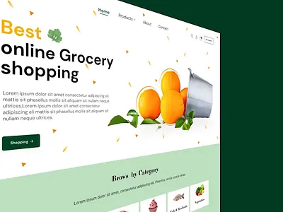E-commerce Landing Page - Fruits & vegetables🍓🥦 design typography ui uidesigner uiux uiuxdesigner ux uxdesign visualdesign web website