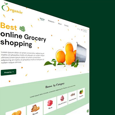 E-commerce Landing Page - Fruits & vegetables🍓🥦 design typography ui uidesigner uiux uiuxdesigner ux uxdesign visualdesign web website