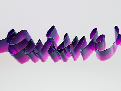 Cursive with Cinema4D 36daysoftype 3d c4d calligraphy design lettering letters type