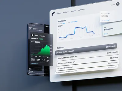 Finazon Site Cover - Color 3d 3d design 3d interface 3d mockup admin blender branding cover design illustration interface mockup render site smartphone ui ui ux ux vector web design