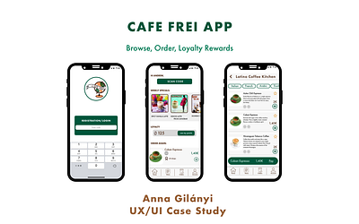 Cafe Frei App Case Study app design graphic design logo portfolio ui ux uxui