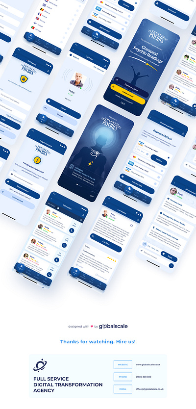 Trusted Psychics - Mobile App Design design ui ux