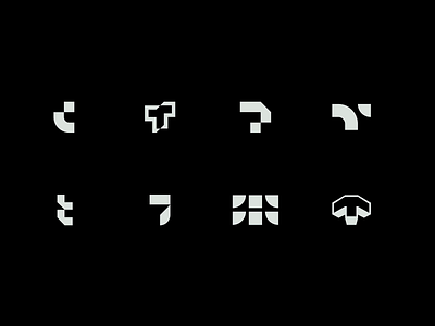 T-shape logo explorations branding design identity logo mark symbol