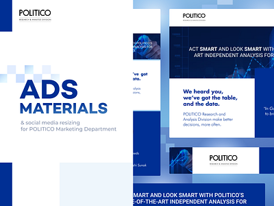 ADS materials for POLITICO magazine ad design ads advertising design banner ads brand guideline clean company corporate facebook magazine marketing media minimalist modern news promotion social social media post template web banner