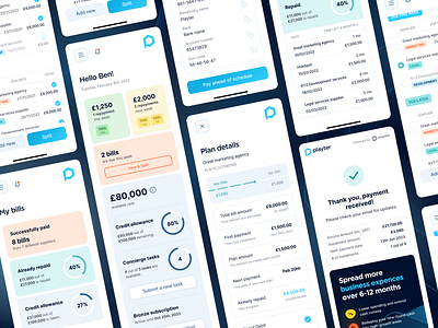 Lending fintech platform Playter that helps SMEs grow design ui ux