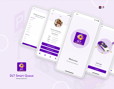 DLT Smart Queue app design application redesign ui