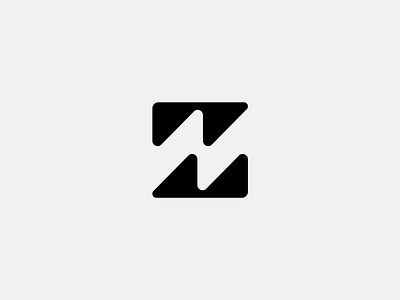 ZN monogram bold branding geometric graphic design icon logo minimal modernist sawtooth simple square symbol triangle zn