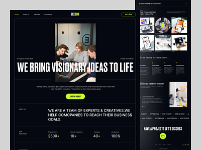 Modern Agency Website agency business business website company corporate dark design agency digital agency elegant marketing marketing agency minimal minimalism modern agency portfolio saas seo agency studio web design web3