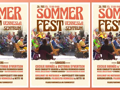 Sommerfest Poser 1960s 60s branding cintage corwd design event event branding event poster flyer graphic design illustration party poster poster art print retro summer typography vintage