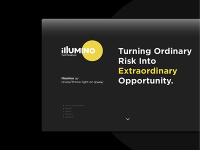 Illumino Landing Page design graphic design landing page