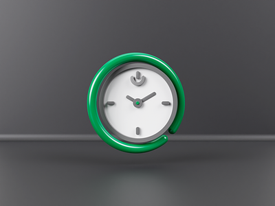 Ultimate uptime - Color 3d 3d icon 3d illustration blender brand branding clock cycles design graphic design green icon icons illustration logo render time ui uptime web design