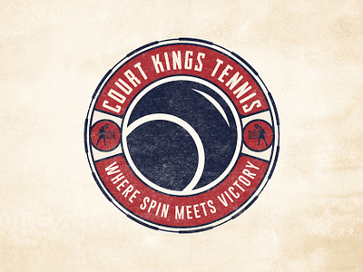 Court Kings Tennis Vintage Badge Logo badge badge design badge logo badges ball branding club design designer illustration logo play team logo tennis tennis club tennis logo vector vintage club