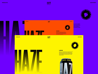 HAZE Soda drink 3d animation beverage branding design logo motion graphics typography ui