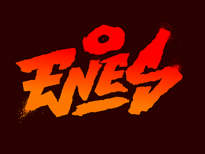 Enes Logotype bright brush dj djing electronic graffiti handstyle letters logotipo logotyp logotype music producer sun typo typografia typography urban vector vinyl