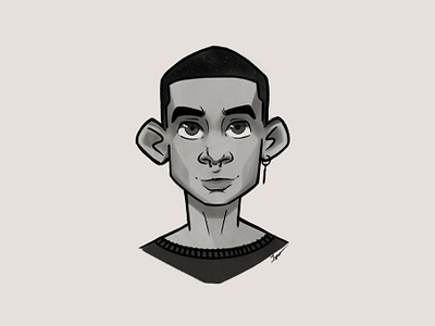 Portrait drawing cartoon character design drawing illustration portrait procreate