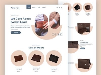 E-Commerce - Landing page design ecommerce home page landing page product design product landing page ui ux visual design wallet