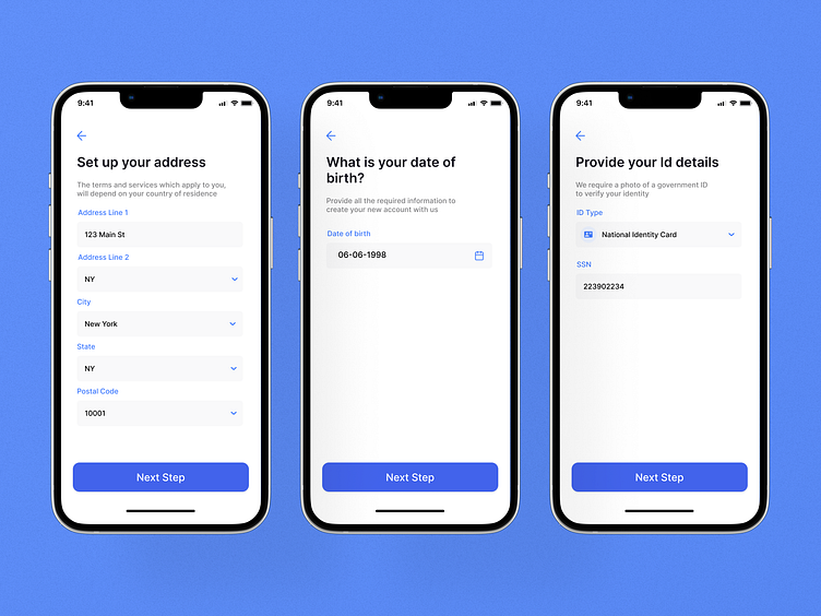 Tranxpay App - Business Signup Flow 7 by Taimoor Nasir on Dribbble
