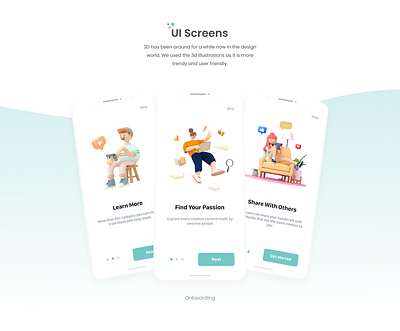 Crafty App craft design example handmade onboarding ui