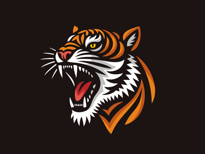 Tiger Logo animal brand business cat company emblem head hunter logo orange predator security sport strong tattoo team tiger tourism wild wildlife