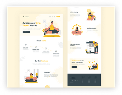 Mindful Landing Page creative meditation mindful minimal modern relax relaxation