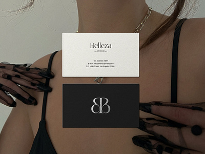Belleza Jewelry Studio Logo Design black branding businesscarddesign businesscards design elegant feminine graphic design jewelry jewelrylogo logo logo designer logodesign logomark logotype luxurybranding minimal