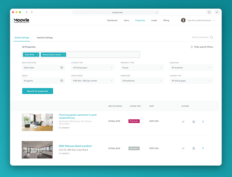 Property Management B2B Application by Leeanne G on Dribbble