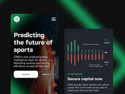 Futuristic website and infographics for sports platform, CRED branding data design design design system digital design fintech graphic design infographics motion graphics sports ui user experience user interface ux web website design