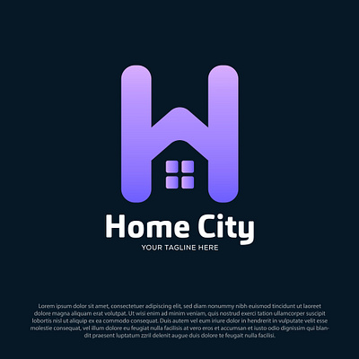 Home City - Logo Design astract branding creative logo graphic design home logo logo logo designer minimal minimal logo minimalist logo real state logo symbol vect plus