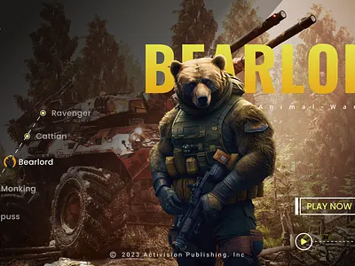 Game UI (Animal - Warfare) callofduty design game gameui illustration ui ux