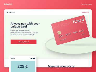 Banking Landing page concept design graphic design ui