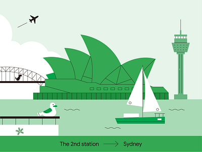 2023 Travel Around The World | Sydney architecture city design dribble shot graphic design illustration