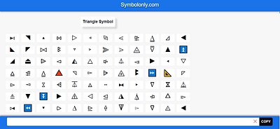 Triangle Symbol cool symbols copy and paste symbols symbol symbols textsymbols triangle triangle copy and paste triangle emoji triangle symbol triangles