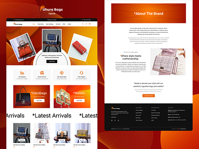 Uhura Bags Uganda ecommerce modern design ui uiux web design wordpress