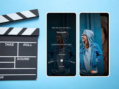 CastTypes - swipe! app audition black casttypes cinema club dark design film mobile movie profile ui ux