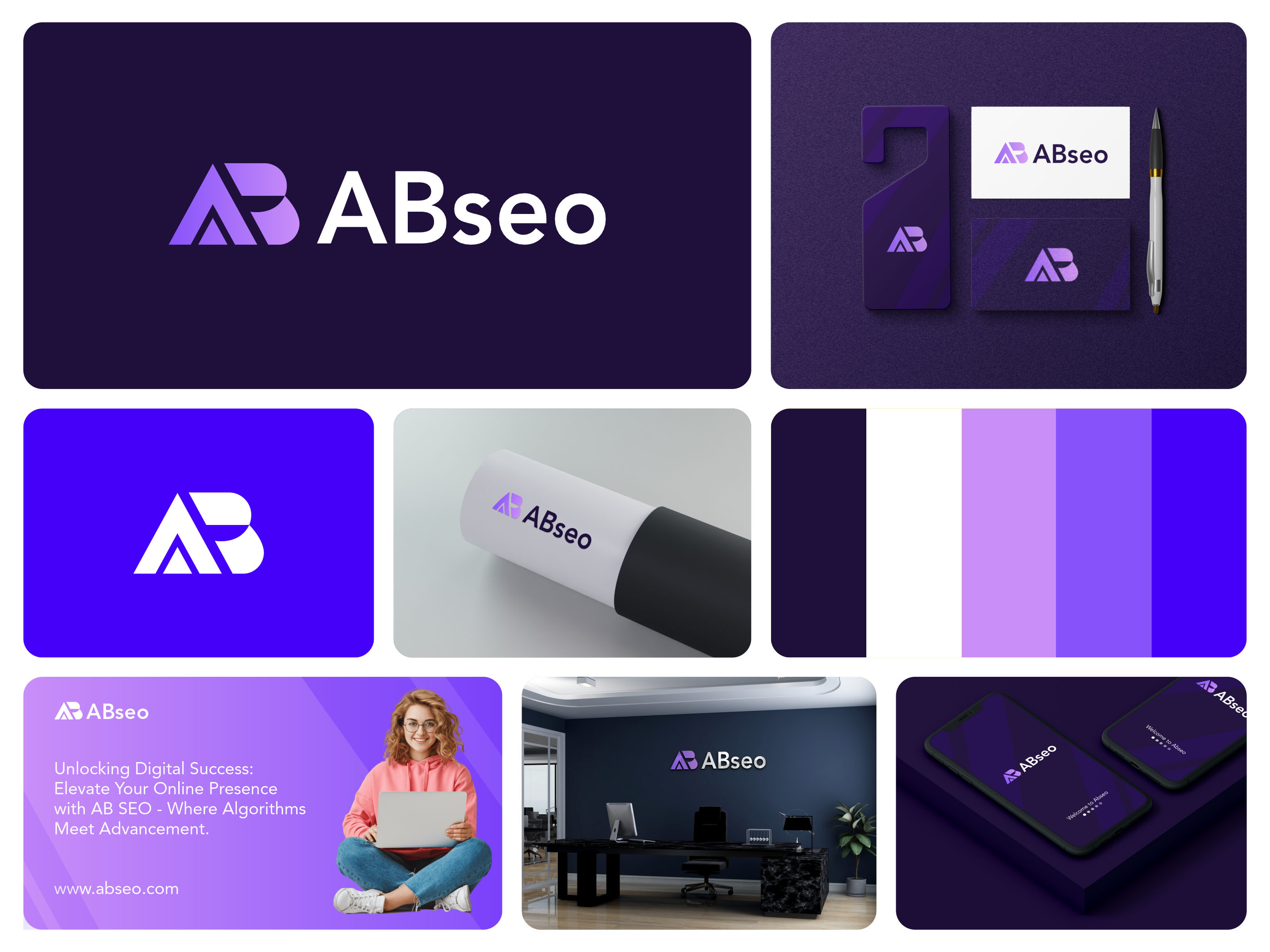 ABseo - SEO Agency Logo branding design graphic design logo minimal vector