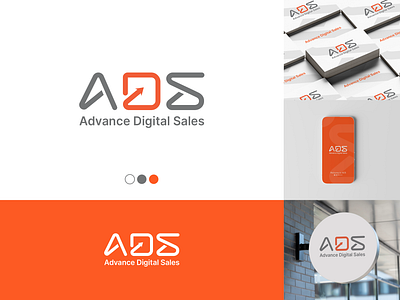 ADS - Digital Marketing Logo branding design graphic design logo minimal typography vector