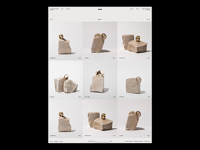 Oden. Jewellery Issue 123 beige braning desktop e commerce ecommerce jewellery layout modern plp product product listing page product photography responsive ui ux web webdesign