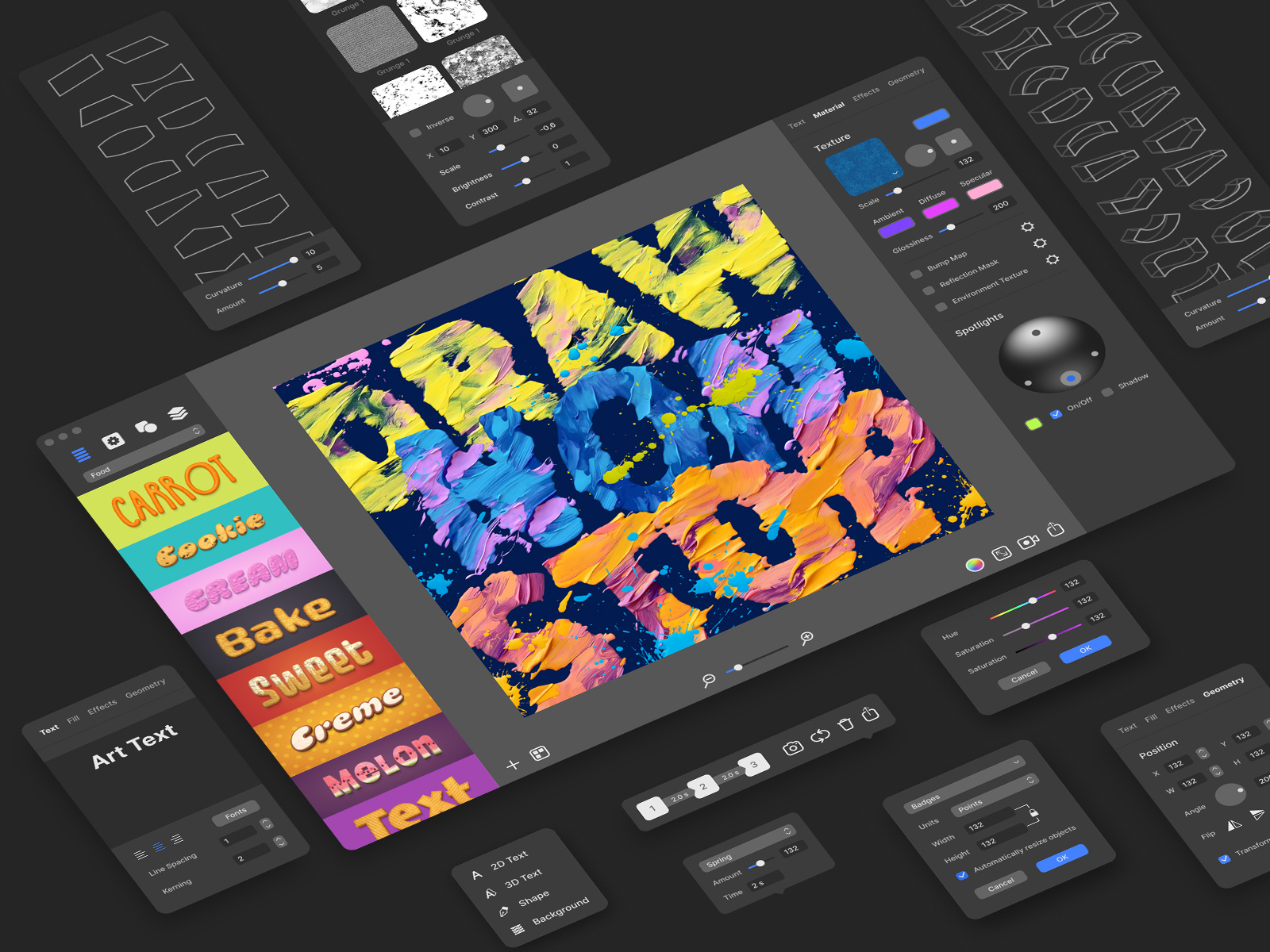 Art text user interface design by buzuk on dribbble