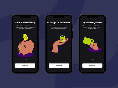 Finance App Mobile Onboarding app branding design figma illustration logo mobile ui user interface vector