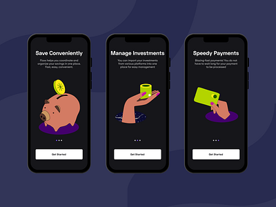 Finance App Mobile Onboarding app branding design figma illustration logo mobile ui user interface vector