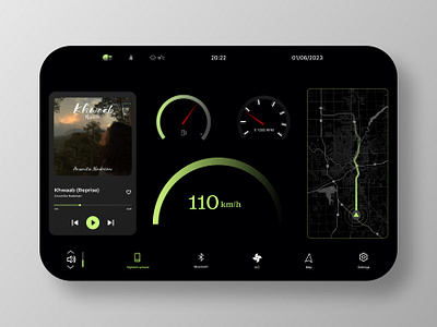 Car Interface #dailyui #034 app car interface car interface dailyui 034 dailyui dashboard design illustration interface ui ux