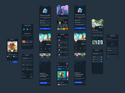 NFT Mobile Application app app design daily ui mobile application nft ui ui design uiinspiration uiinterface uiux ux