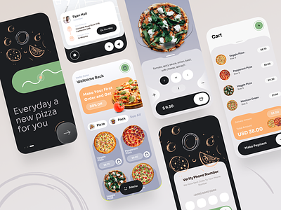 Food delivery - Mobile app app app design delivery app food food app food delivery food delivery service mobile app mobile app design mobile design mobile ui